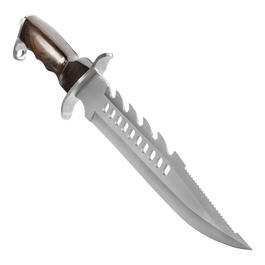 Mega Bowie Messer mit Sägezahnung AISI 420 Stahl Bild 3