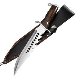 Mega Bowie Messer mit Sägezahnung AISI 420 Stahl Bild 4