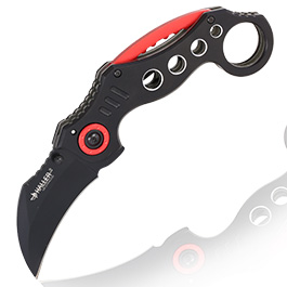 Haller Karambit Red Circle Einhandmesser federuntersttzt schwarz/rot