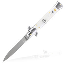 HALLER Springmesser Klappmesser Einhandmesser Automatik Messer Titan Carbon 8,5 