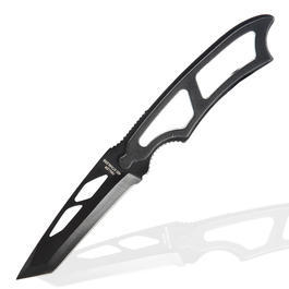 Haller Neck Knife Tanto schwarz inkl. Kydexscheide mit Signalpfeife