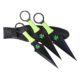 Biohazard 3er Wurfmesserset Kunai zombie