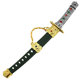 Mini Samurai 2 Schwerter Set mit Schwertständer Bild 5