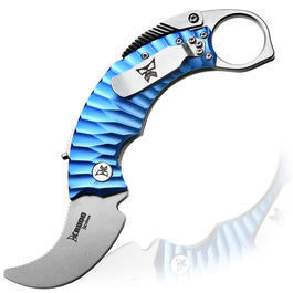 Krudo Knives Trainingskarambit Snag X Controller blau
