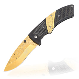 Herbertz Einhandmesser Totenkopf schwarz / gold
