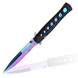 Haller Einhandmesser Stiletto rainbow