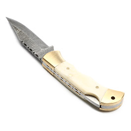 Kleinbild 2 Croco Damast Taschenmesser Damascus 9 inkl. Lederetui