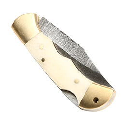 Kleinbild 6 Croco Damast Taschenmesser Damascus 9 inkl. Lederetui