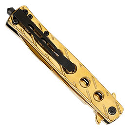 Kleinbild 5 Haller Einhandmesser Stiletto gold