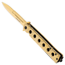 Kleinbild 6 Haller Einhandmesser Stiletto gold