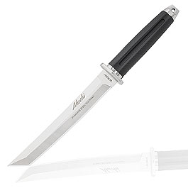 Tokisu Taktisches Messer Akechi Tantoklinge silber/schwarz inkl. Grtelscheide und Box