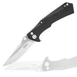 CRKT Einhandmesser Tighe Two Clip Point silber/schwarz inkl. Grtelclip