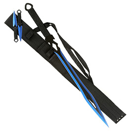 Haller Rückenschwert mit Dolchen schwarz/blau inkl. Nylonscheide Bild 2