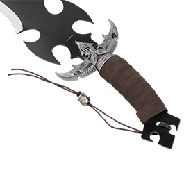 Teufelsmesser mit Totenkopfanhänger inkl. Nylonscheide Bild 2