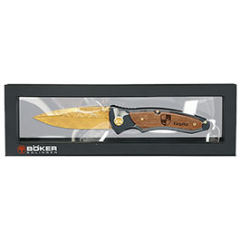 Kleinbild 6 B�ker Tirpitz Damast Gold Sammlermesser
