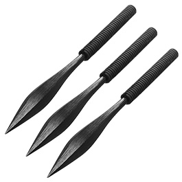 Kunai Wurfmesser Set 3-teilig inkl. Nylonscheide schwarz