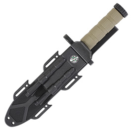 Magnum Outdoormesser M-Spec Survival Knife inkl. Nylonscheide schwarz/oliv Bild 3