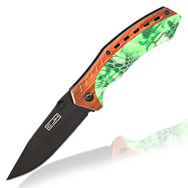 CJH Einhandmesser Holz/Camo inkl. Grtelclip