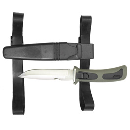 Mil-Tec Tauchermesser Frogman schwarz/oliv inkl. Scheide