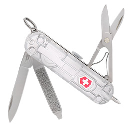 Victorinox Taschenmesser Signature Lite inkl. Kugelschreiber, LED Lampe Silver Tech