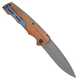 Walther Taschenmesser BWK 7 Blue Wood Knife inkl. Lederscheide und Gürtelclip Bild 1 xxx: