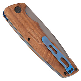 Walther Taschenmesser BWK 7 Blue Wood Knife inkl. Lederscheide und Gürtelclip Bild 6
