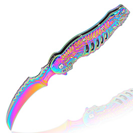 CJH Einhandmesser Skelett Rainbow