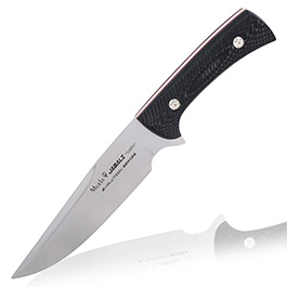 Muela Grtelmesser Jabali Micarta silber/schwarz inkl. Lederscheide