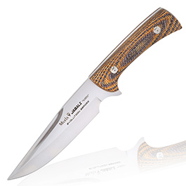 Muela Outdoormesser Jabali Micarta Mustard silber inkl. Leder-Grtelscheide