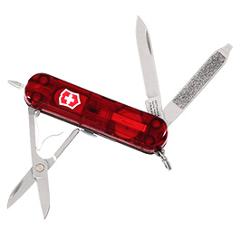 Victorinox Taschenmesser Signature Lite rot transparent inkl. Kugelschreiber, LED Lampe