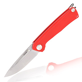 ANV Knives Taschenmesser Z200 G10 Sleipner Stahl rot/stonewash inkl. Grtelclip