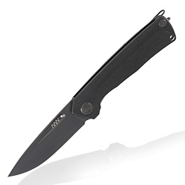 ANV Knives Taschenmesser Z200 Sleipner Stahl schwarz inkl. Gürtelclip