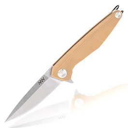 ANV Knives Einhandmesser Z300 G10 Sleipner Stahl coyote/stonewash inkl. Grtelclip