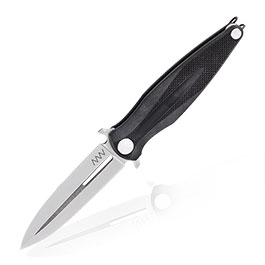 ANV Knives Einhandmesser Z400 BB G10 Sleipner Stahl schwarz/stonewash inkl. Grtelclip
