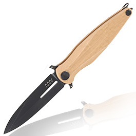 ANV Knives Einhandmesser Z400 G10 Sleipner Stahl coyote inkl. Grtelclip