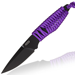 ANV Knives Neck Knife P100 Sleipner Stahl Cerakote schwarz/lila inkl. Kydex Scheide