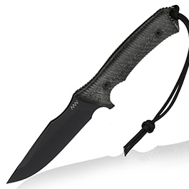 ANV Knives Outdoormesser M311 Spelter Elmax Stahl Micarta schwarz inkl. Kydexscheide