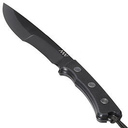 ANV Knives Outdoormesser P500 Sleipner Stahl Cerakote schwarz inkl. Lederscheide Bild 2