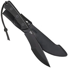 ANV Knives Outdoormesser P500 Sleipner Stahl Cerakote schwarz inkl. Lederscheide Bild 3