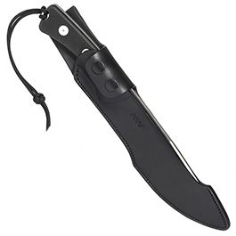 ANV Knives Outdoormesser P500 Sleipner Stahl Cerakote schwarz inkl. Lederscheide Bild 4
