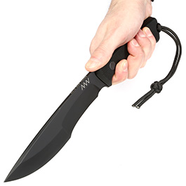 ANV Knives Outdoormesser P500 Sleipner Stahl Cerakote schwarz inkl. Lederscheide Bild 7