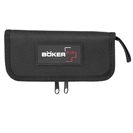 Bker Plus Springmesser Alluvial D2 Stahl satin/schwarz inkl. Grtelclip und Messertasche Bild 8