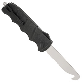 Böker Plus Rettungsmesser Rescue OTF 2.0 D2 Stahl schwarz inkl. Gürtelclip, Glasbrecher und Messertasche Bild 1 xxx: