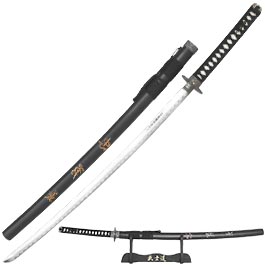 Tole 10 Imperial Katana Black Samurai schwarz inkl. Scheide und Stnder