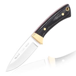 Muela Outdoormesser Colibri 7 MIC Micarta schwarz inkl. Lederscheide