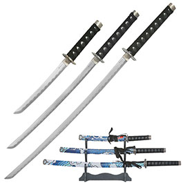 Tole 10 Imperial Schwertset Asia Design II 3-teilig wei/blau inkl. Stnder