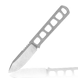 Bker Neck Knife BFF Packlite silber inkl. Kydexscheide und Kugelkette