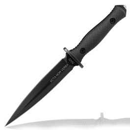 ANV Knives Dolch M500 Kamba Elmax Stahl schwarz inkl. Kydexscheide