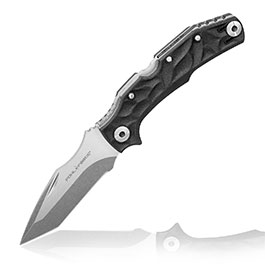 Pohl Force Taschenmesser Bravo Two Classic schwarz/silber inkl. Grtelclip und Nylonholster