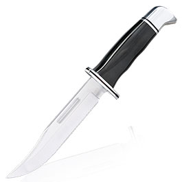 Buck Bowiemesser 119 Special schwarz/silber inkl. Lederscheide